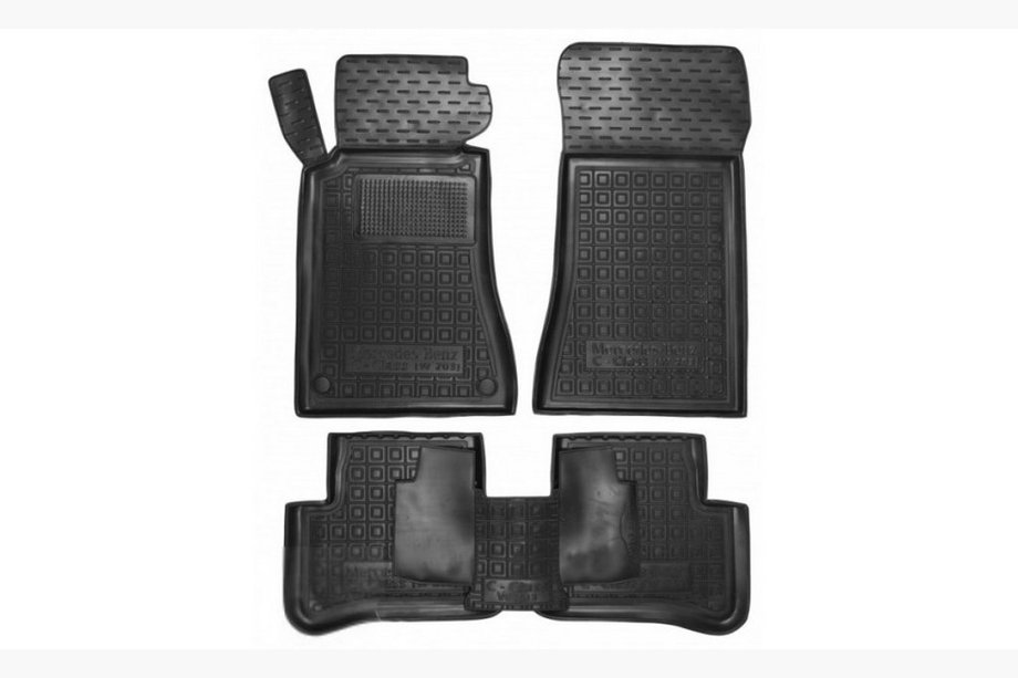 Mercedes C-Klasse W203 2000–2007 Rubberen automatten met opstaande rand (Autogumm) Image