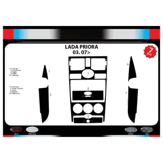 Dashboard sierlijsten (Meric) Lada Priora 2007–2018 foto 2