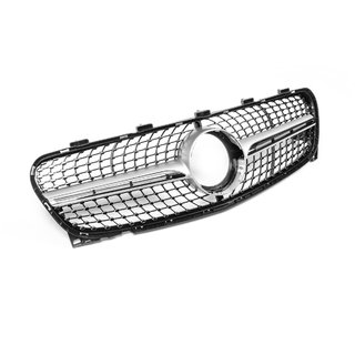 Voorgrille Diamond Silver (2017-2019) Mercedes GLA X156 2014–2019 foto 3