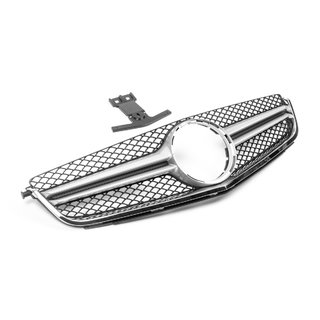 AMG Silver frontgrille (voor C63) Mercedes C-klasse W204 2007–2015 foto 1