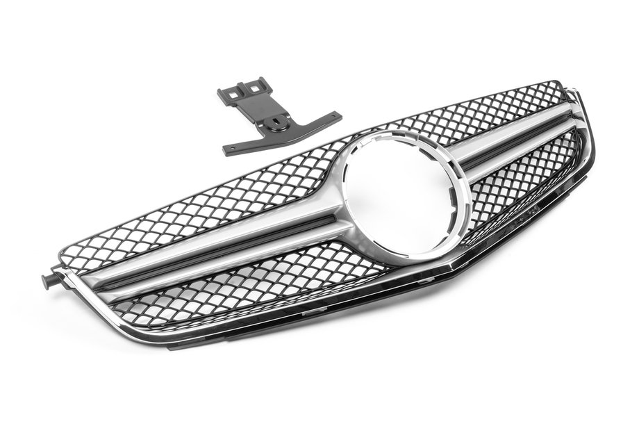 Mercedes C-klasse W204 2007–2015 AMG Silver frontgrille (voor C63) 2007-2011 Image