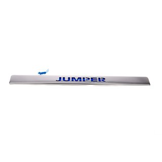 Chroom sierstrip boven kenteken met blauwe LED (RVS) Citroen Jumper 2007–2025 foto 2