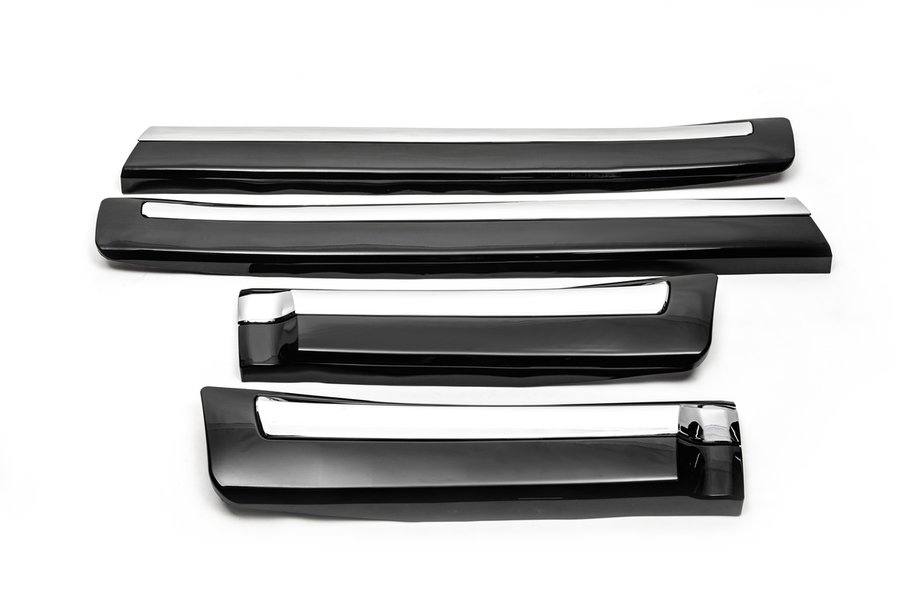 Toyota Land Cruiser 200 2007–2021 Set deurstrips (2008-2016) Zwarte kleur Foto 3