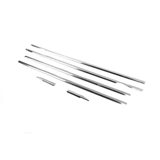 RVS raamomlijsting set (6 stuks) foto 2