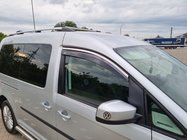 Volkswagen Caddy 2015–2020 Raamdeflectoren met chroomstrip (set van 2, Niken) foto 1