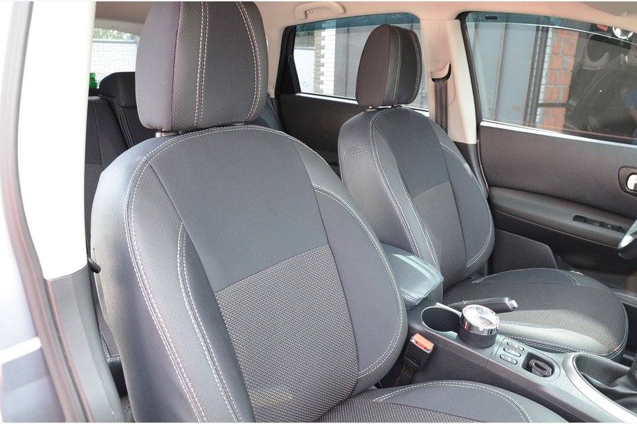 Nissan Qashqai 2007–2010 Autostoelhoezen SoyuzAuto Premium van kunstleer Image