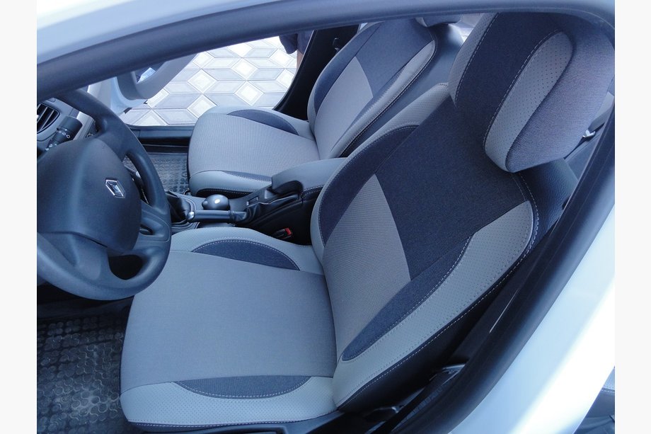 Renault Fluence 2009–2016 Stoelhoezen (2009-2012, kunstleer/stof, Premium) Eendelig Image