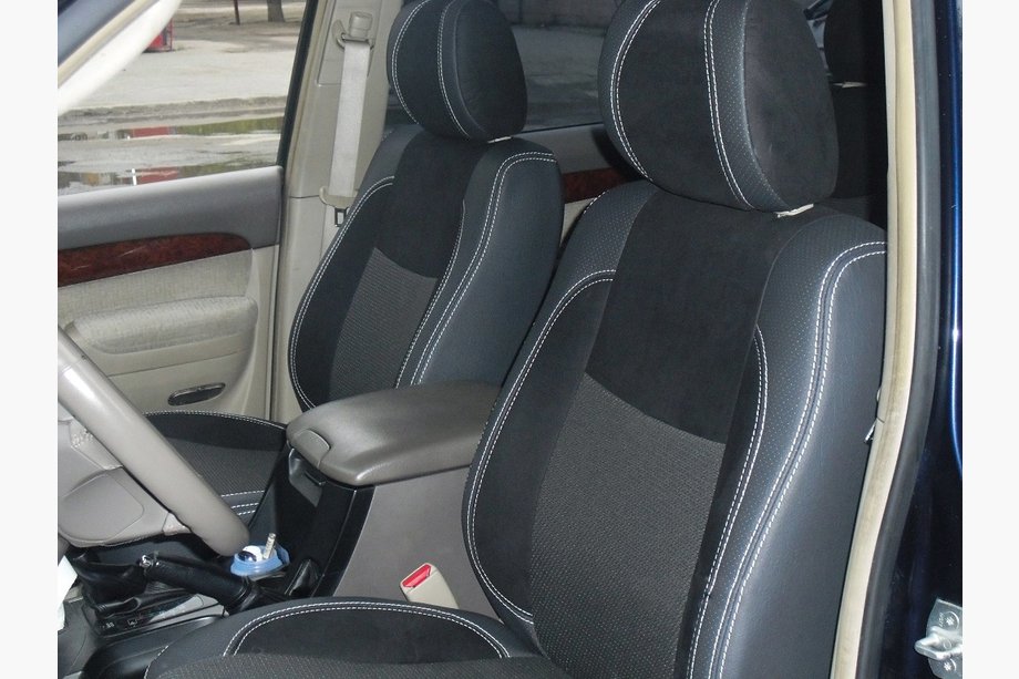Toyota Land Cruiser Prado 120 2002–2009 SoyuzAuto Premium-series kunstleren stoelhoezen Image