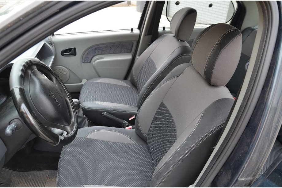 Renault Logan I 2005–2008 Nieuw! Autostoelhoezen van eco-leer Brothers Premium Image