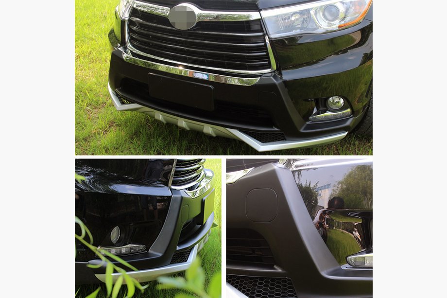 Toyota Highlander 2013–2019 Voor- en achterbumper lipspoilers 2014-2017 (2 stuks) Image