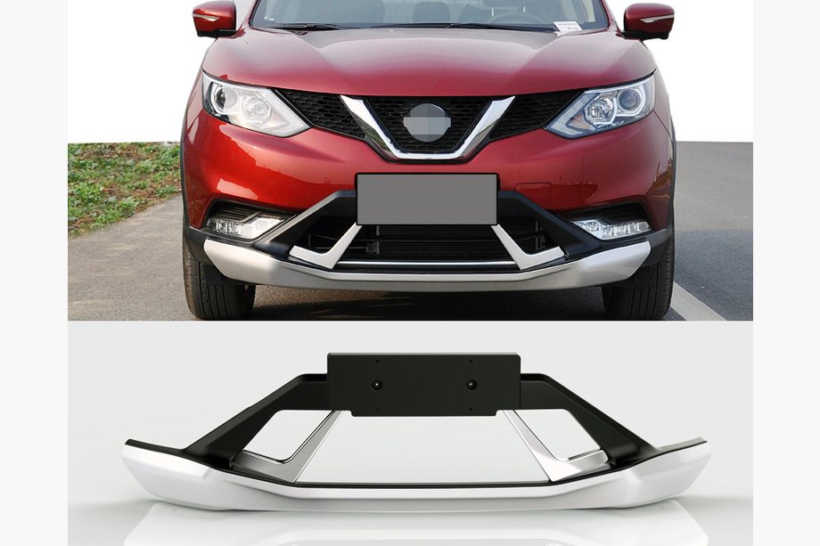 Nissan Qashqai 2014–2021 Voor- en achterbumperlip V3 (kunststof) Image