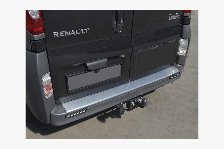 Opel Vivaro 2001–2015 RVS achterbumperbeschermer met omgezette rand Nataniko Image