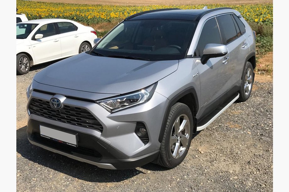 Toyota Rav 4 2019–2025 Side steps Tayga Grey (set van 2, aluminium) Foto 1