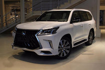 Lexus LX570/450d 2008–2022 Zijskirts (Lexus 2016+ design) Witte kleur foto 2