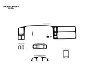Mitsubishi Pajero Sport 1996–2007 Dashboardpanelen (2002-2007) Carbonlook foto 3