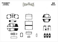 Mitsubishi Pajero Wagon III 1999–2006 Dashboard sierlijsten (Meric) Titanium foto 2