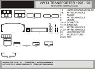 Volkswagen T4 Caravelle/Multivan 1990–2003 Actie!!! Houtlook dashboardlijsten, Hartman foto 1