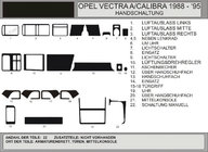 Opel Vectra A 1987–1995 Dashboard sierlijsten (Hartman) foto 1