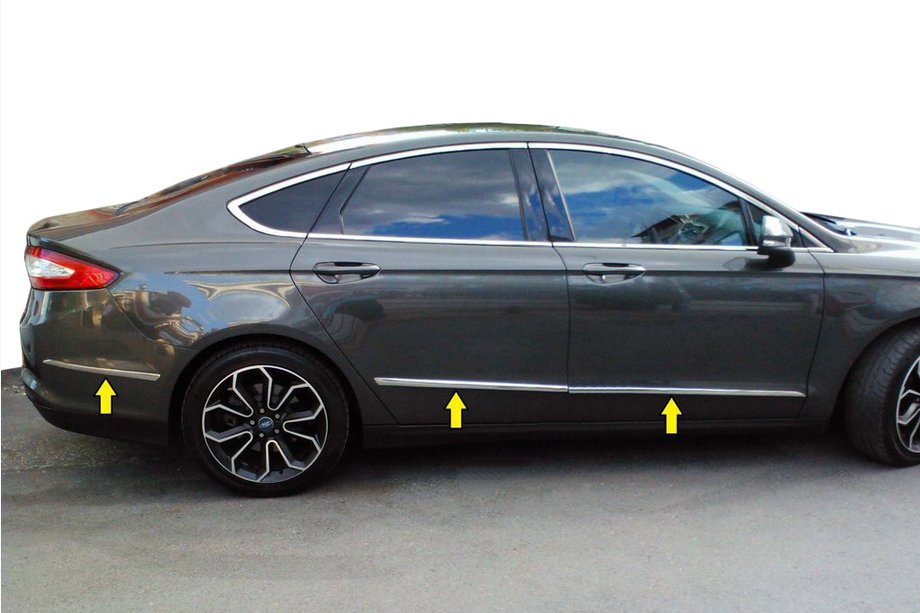 Ford Fusion 2012–2020 Deurstrip set (6 stuks, RVS) Image