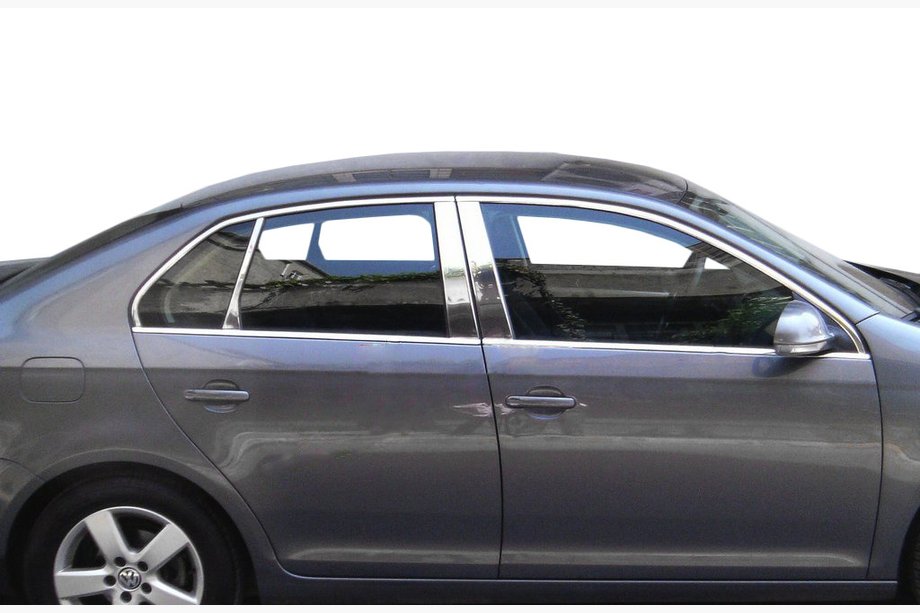 Volkswagen Jetta 2006–2011 Buiten raamomlijsting set (4-delig, RVS) Carmos - Turks staal Foto 2