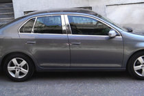 Volkswagen Jetta 2006–2011 Complete raamomlijsting (RVS) foto 3