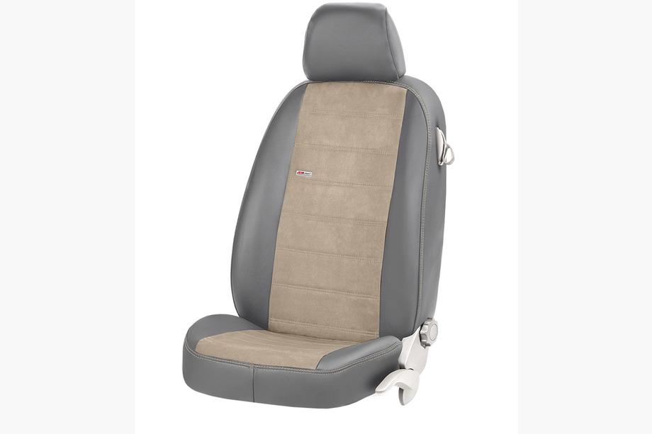 Mercedes Vito W638 1996–2003 Autostoelhoezen eco-leer + stof + alcantara voor Antara (8 of 9 zitplaatsen) Foto 13
