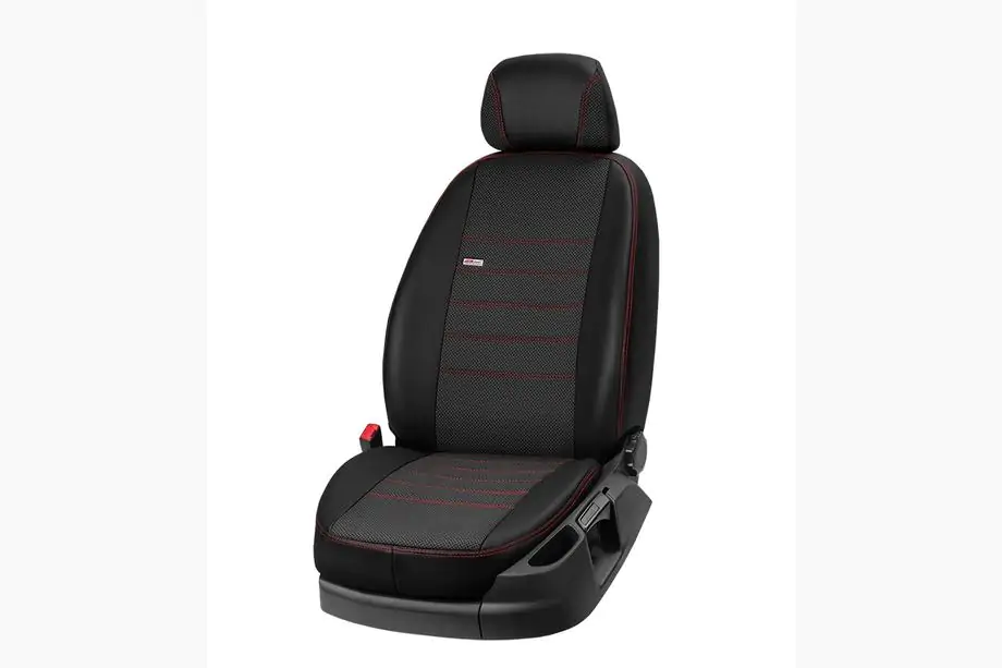 Porsche Cayenne 2003–2010 Autostoelhoezen eco-leer + stof + Alcantara Eco Comfort (complete interieur) Foto 1