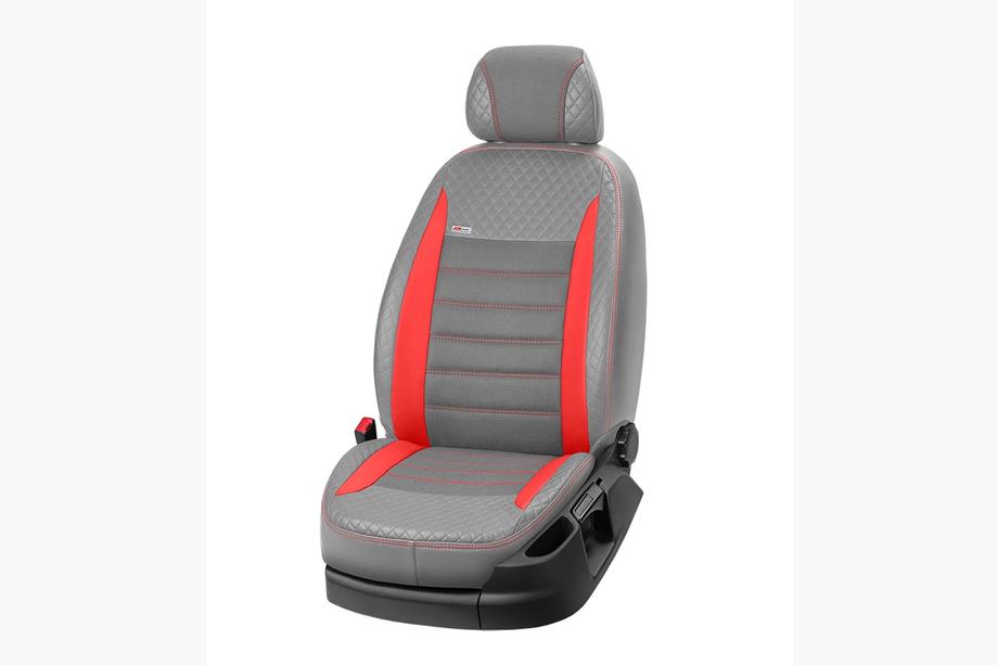 Renault Kangoo 2008–2020 Autostoelhoezen eco-leer + stof + Alcantara Vip Elite 2020 (voorstoelen) Foto 4