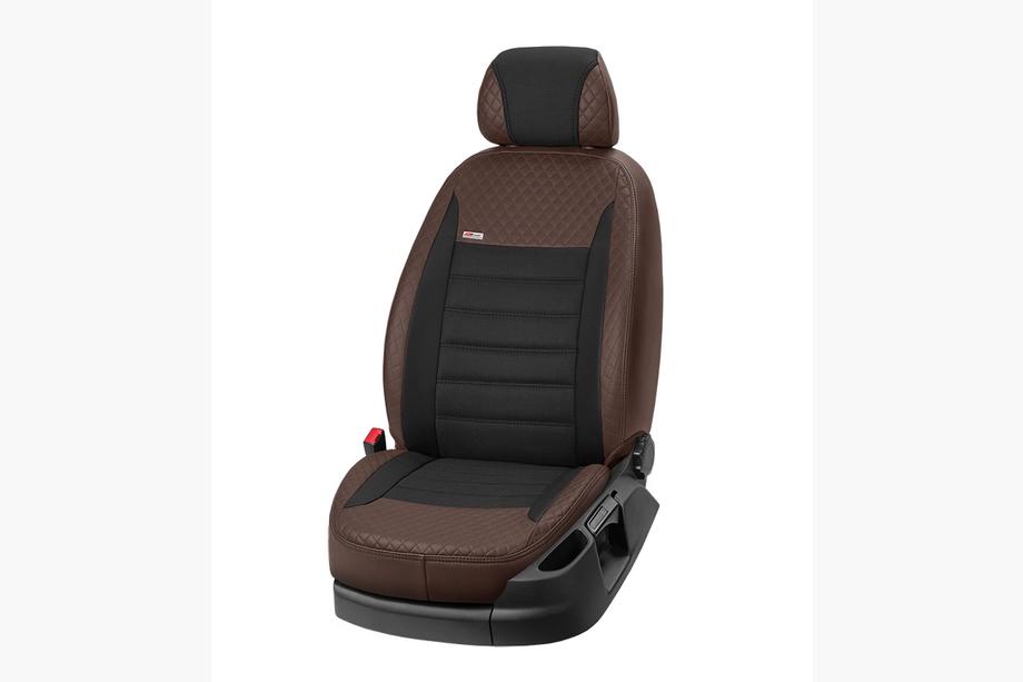 Renault Kangoo 2008–2020 Autostoelhoezen eco-leer + stof + Alcantara Vip Elite 2020 (voorstoelen) Foto 11
