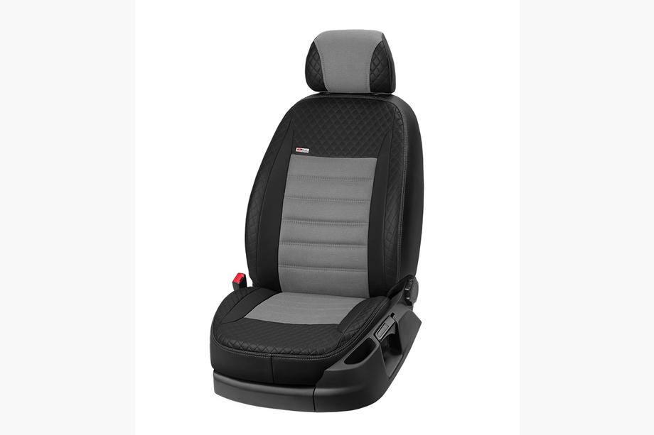 Renault Kangoo 2008–2020 Autostoelhoezen eco-leer + stof + Alcantara Vip Elite 2020 (voorstoelen) Foto 13