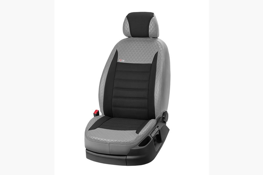 Renault Kangoo 2008–2020 Autostoelhoezen eco-leer + stof + Alcantara Vip Elite 2020 (voorstoelen) Foto 17