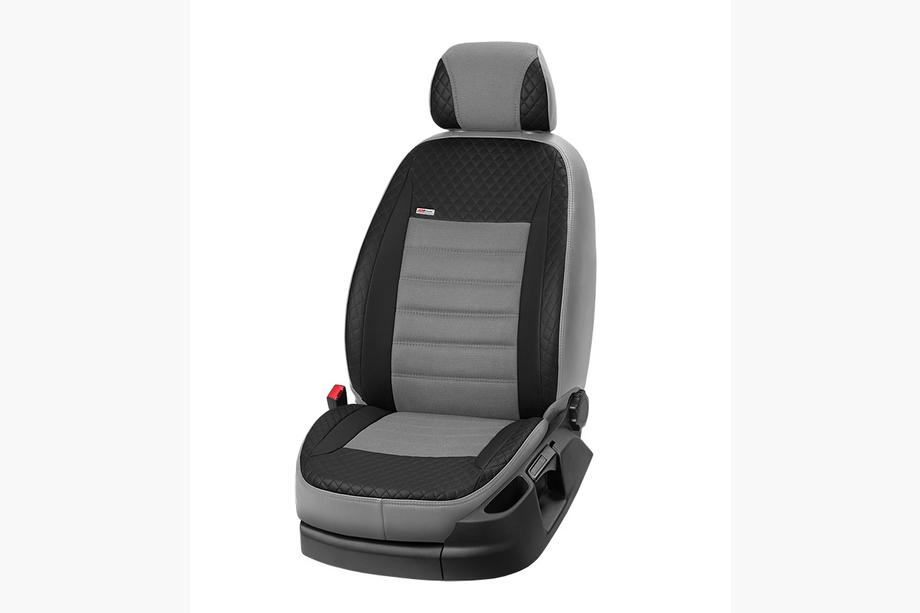 Renault Kangoo 2008–2020 Autostoelhoezen eco-leer + stof + Alcantara Vip Elite 2020 (voorstoelen) Foto 19