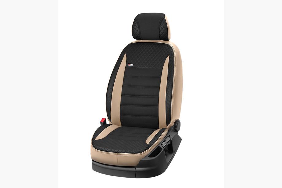 Renault Kangoo 2008–2020 Autostoelhoezen eco-leer + stof + Alcantara Vip Elite 2020 (voorstoelen) Foto 22