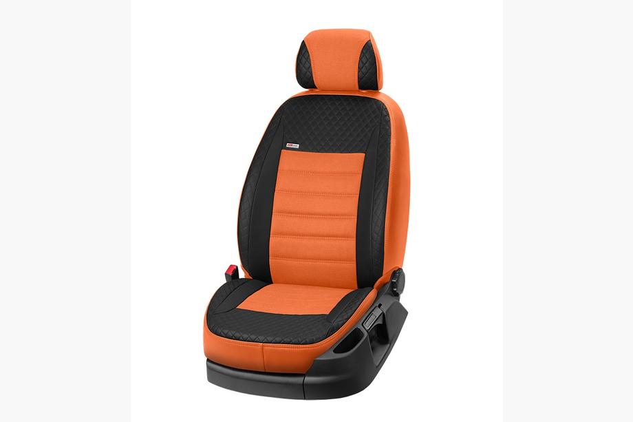 Renault Kangoo 2008–2020 Autostoelhoezen eco-leer + stof + Alcantara Vip Elite 2020 (voorstoelen) Foto 23