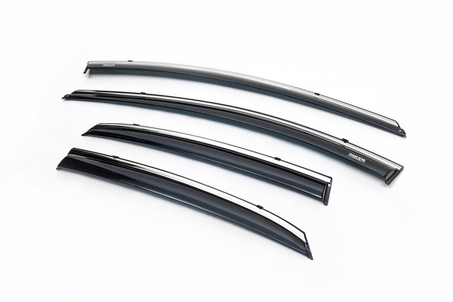 Hyundai I-30 2012–2017 Raamwindschermen met chroomlijst HB (4 stuks, Niken) Image