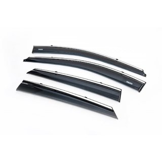 Raamwindschermen met chromen sierlijst (set van 4, Niken)