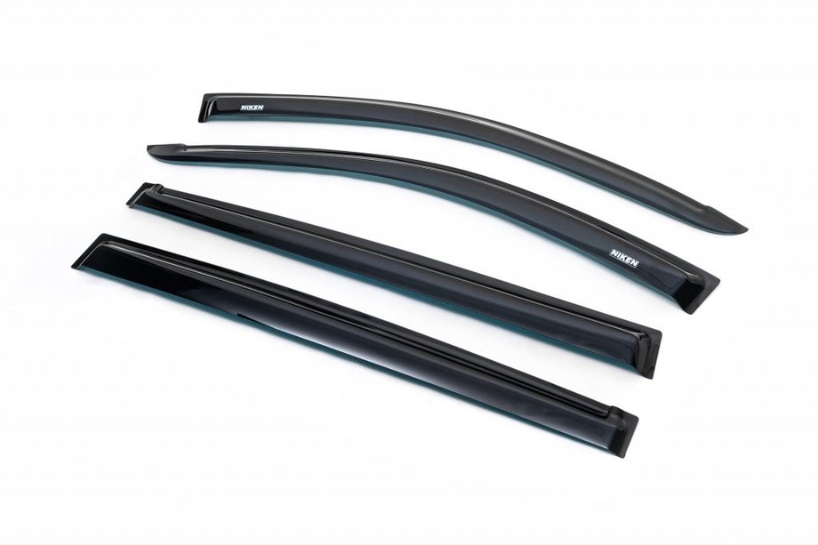 Mitsubishi L200 2006–2015 Raamwindschermen (4 stuks, Niken) Image