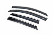 Nissan Qashqai 2010–2014 Raamwindschermen met chromen sierlijst (set van 4, Niken) foto 5