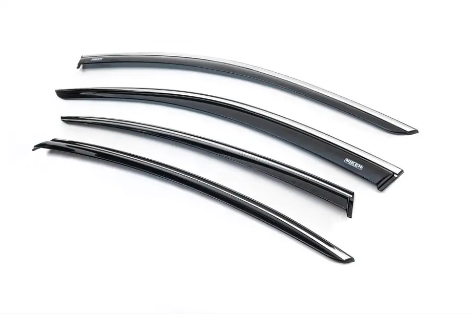 Volkswagen Passat B8 2015–2023 Raamwindschermen met chromen sierlijst SD (4 stuks, Niken) Image