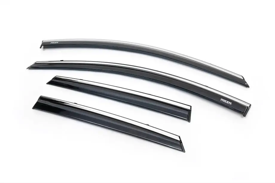 Toyota Auris 2012–2018 Raamwindschermen met chroomstrip Niken (2012-2015, HB/SW, 4 stuks) Image