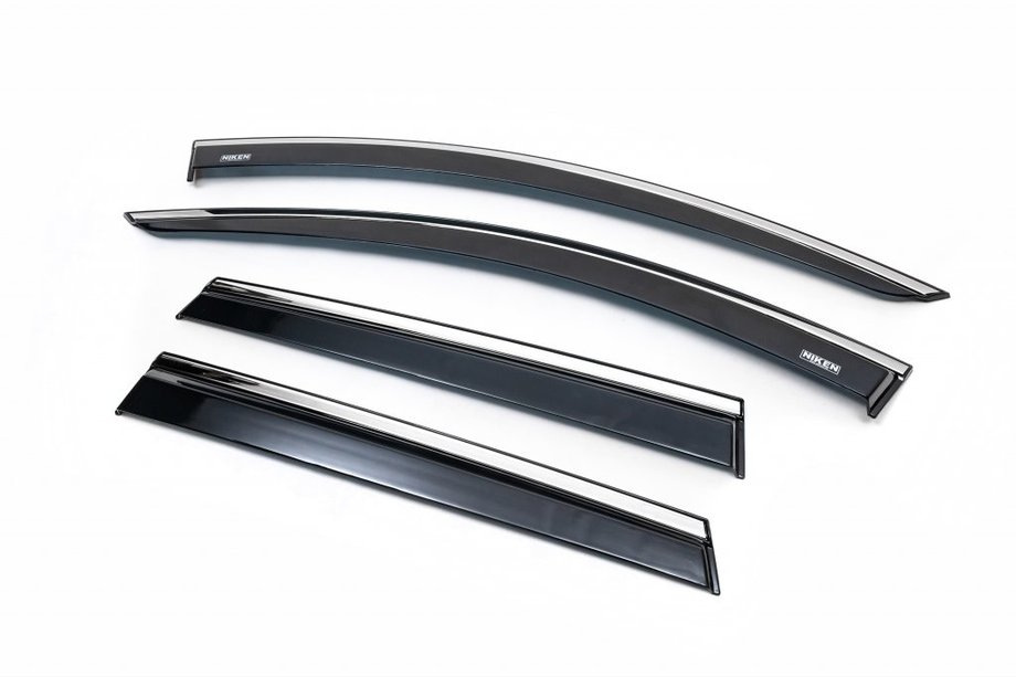 Renault Duster 2018–2024 Raamwindschermen met chromen sierlijst (set van 4, Niken) Image