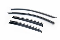 Seat Leon 2013–2020 Raamwinddeflectoren met chroomlijst (HB, 4 stuks, Niken) foto 1