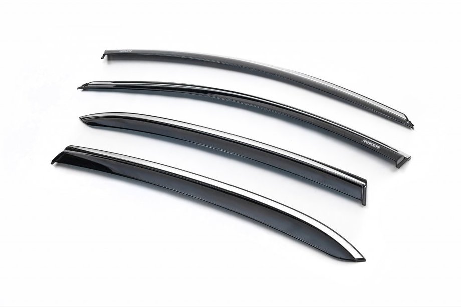 Renault Megane IV 2016–2025 Raamwindschermen met chroomlijst HB (4 stuks, Niken) Foto 2