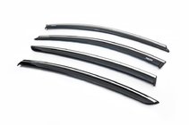 Renault Fluence 2009–2016 Windschermen met chroom (4 stuks, Niken Chrome) foto 1
