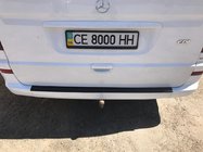 Mercedes Vito W639 2004–2014 Achterbumperbeschermplaat met opstaande rand (DDU, kunststof) foto 3