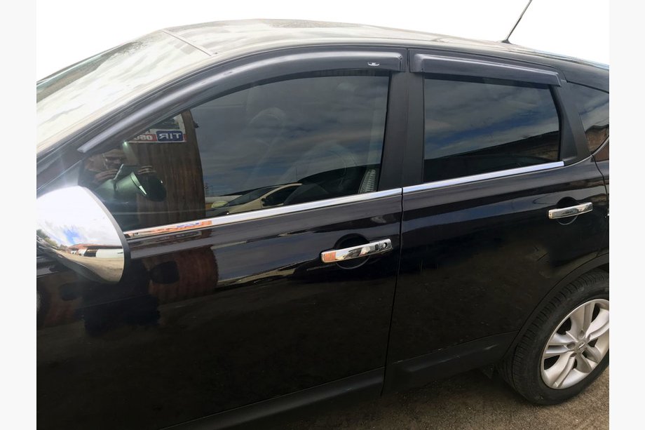 Nissan Qashqai 2007–2010 Buitenste raamlijstenset (4-delig, RVS) Standaard basis, Carmos - Turks staal Image
