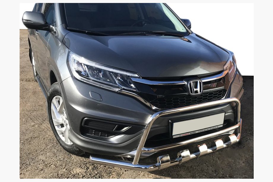 Honda CRV 2012–2016 Voorbescherming WT003-ST-V2 (RVS) Image