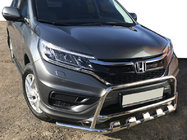 Honda CRV 2012–2016 Voorbescherming WT003-ST-V2 (RVS) foto 1