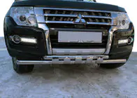 Mitsubishi Pajero Wagon IV 2006–2021 RVS voorbumperbescherming ST015 foto 1