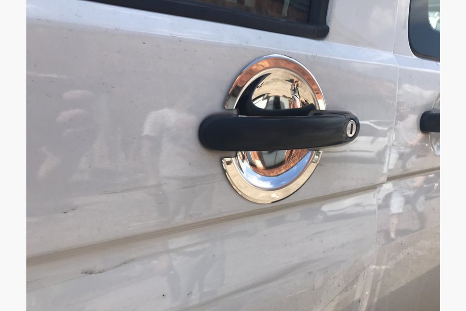 Volkswagen Caddy 2004–2010 Deurgreepschalen onder de handgreep (3 stuks, RVS) Carmos - Turks staal, 4 stuks Image